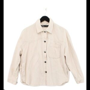 Zara Light Tan Corduroy Shacket